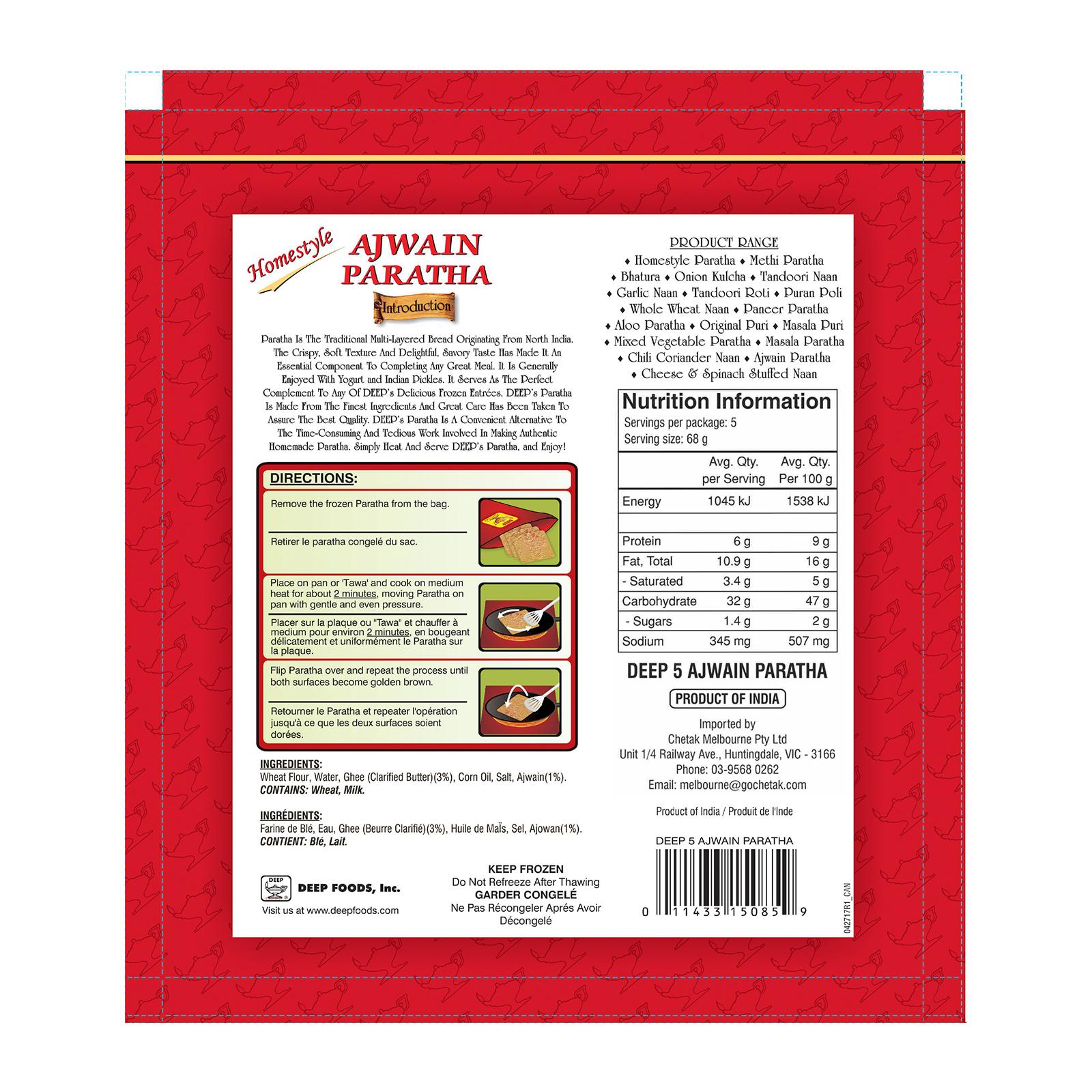Deep Ajwain Paratha